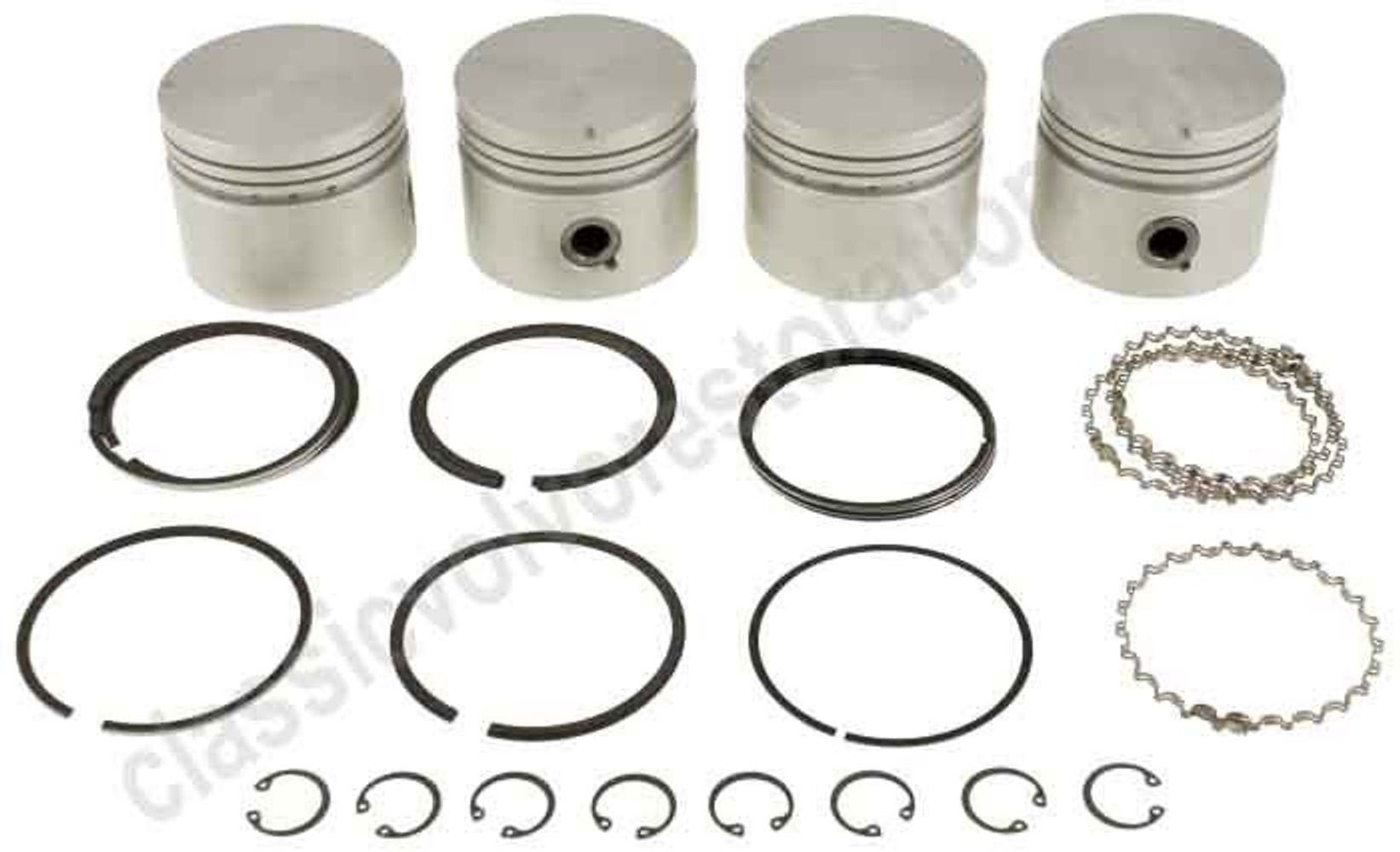 Kolvsats (4 st) med ringar till Volvo B20, B30 -1973 Standard — bild 2 av 2