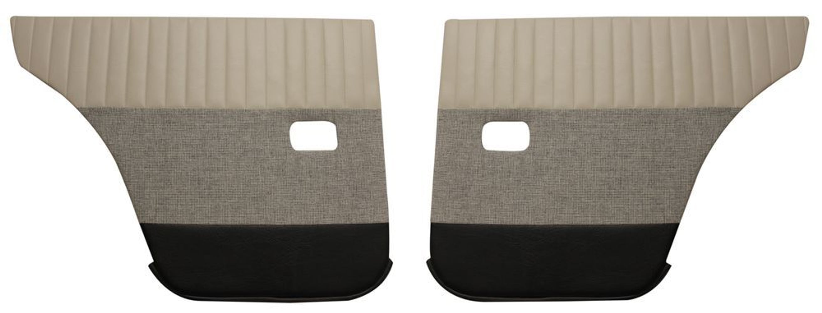 Dörrpaneler bak till Volvo Amazon 4d 1959-60, beige/grå/svart