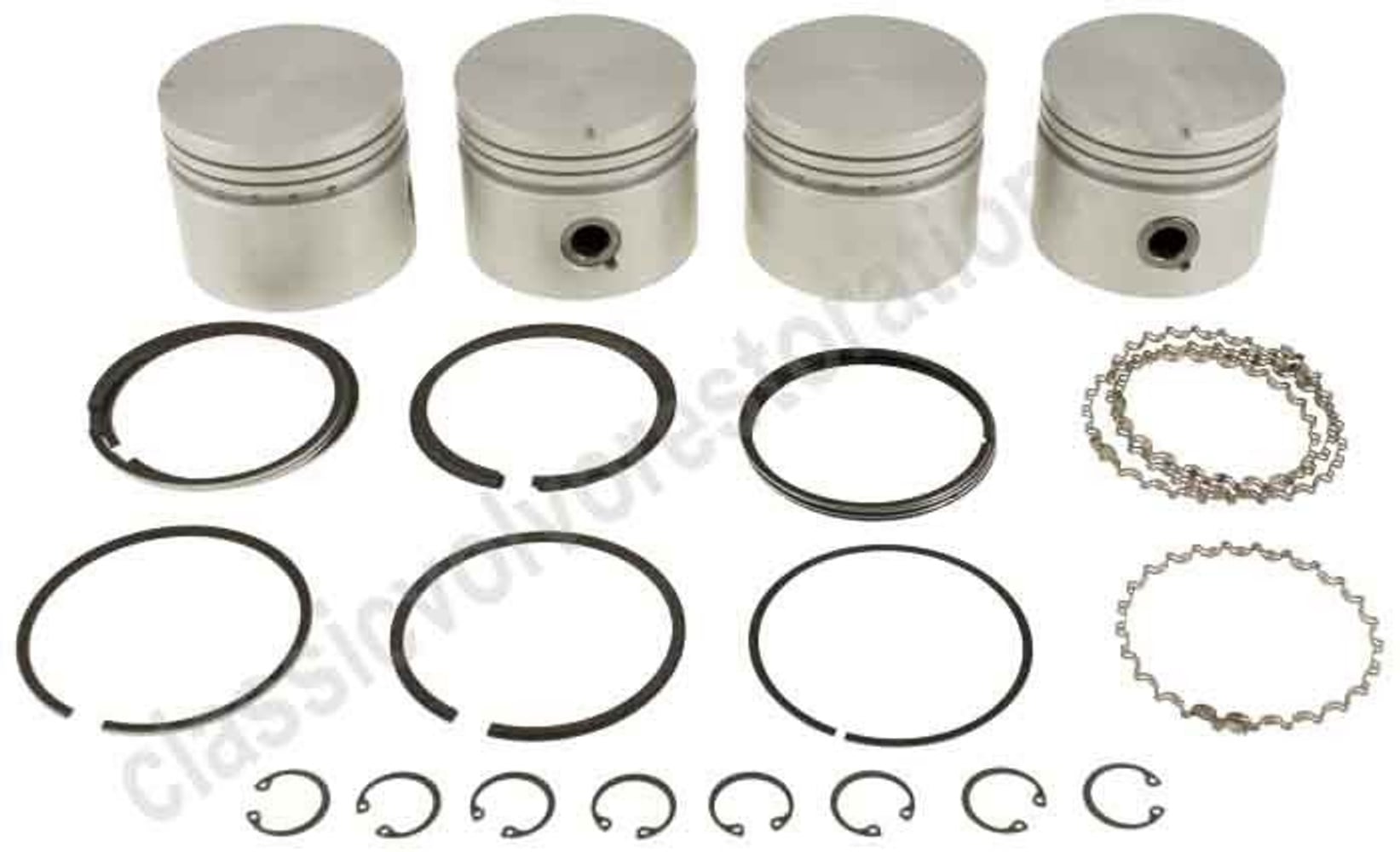 Kolvsats (4 st) med ringar till Volvo B20, B30 -1973 Standard — bild 2 av 2