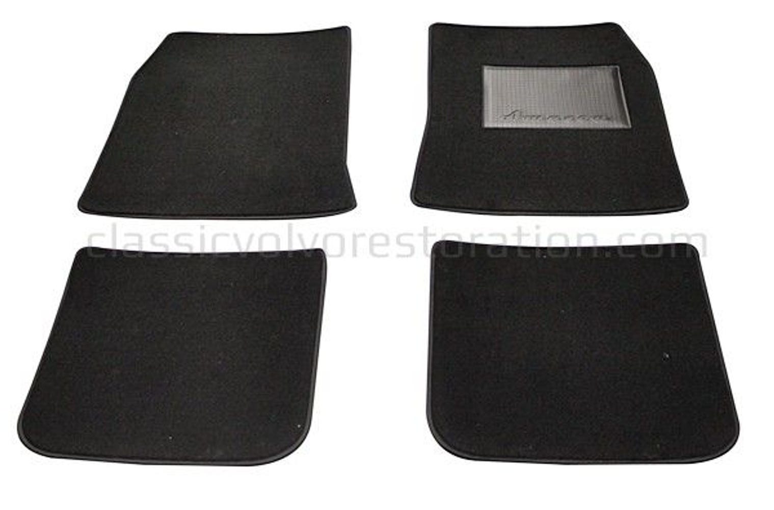 Mattsats Tillbehör till Volvo Amazon 1962-70, svart textil (högerstyrd) — bild 2 av 2
