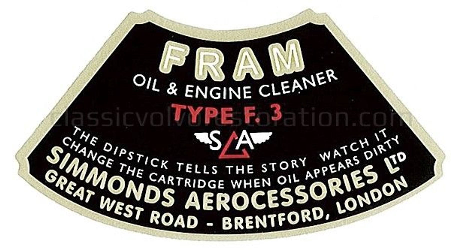 Dekal oljefilter till Volvo B4B "Fram" — bild 2 av 2