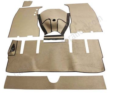 Mattsats till Volvo 1800 1961-62, gråbeige textil med filt