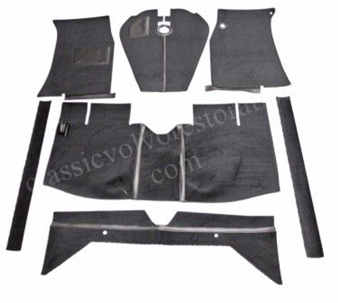Mattsats till Volvo Amazon 1965-70 svart textil