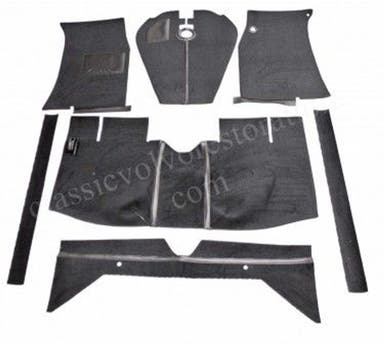 Mattsats till Volvo Amazon 1965-70 svart textil