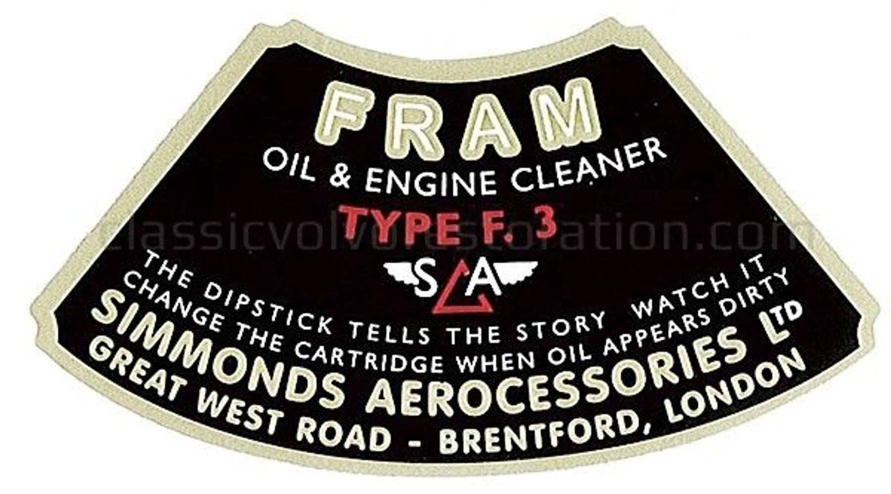 Dekal oljefilter till Volvo B4B "Fram" — bild 2 av 2