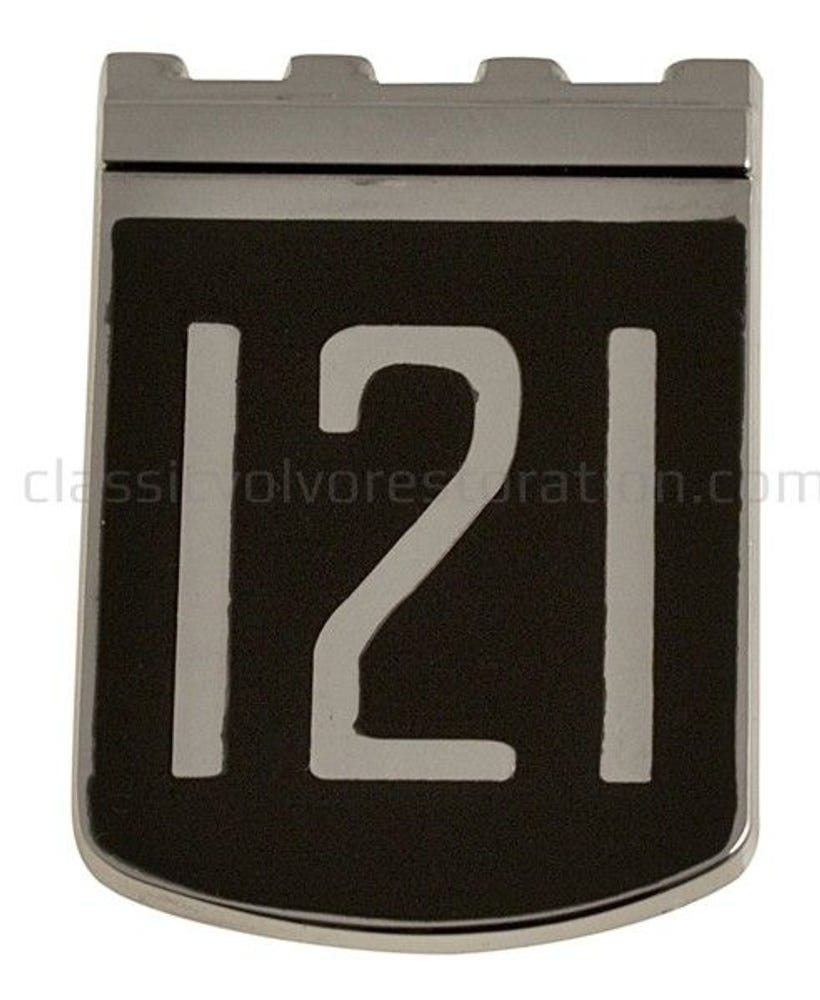 Emblem "121" till Volvo Amazon 1965-70 — bild 2 av 2