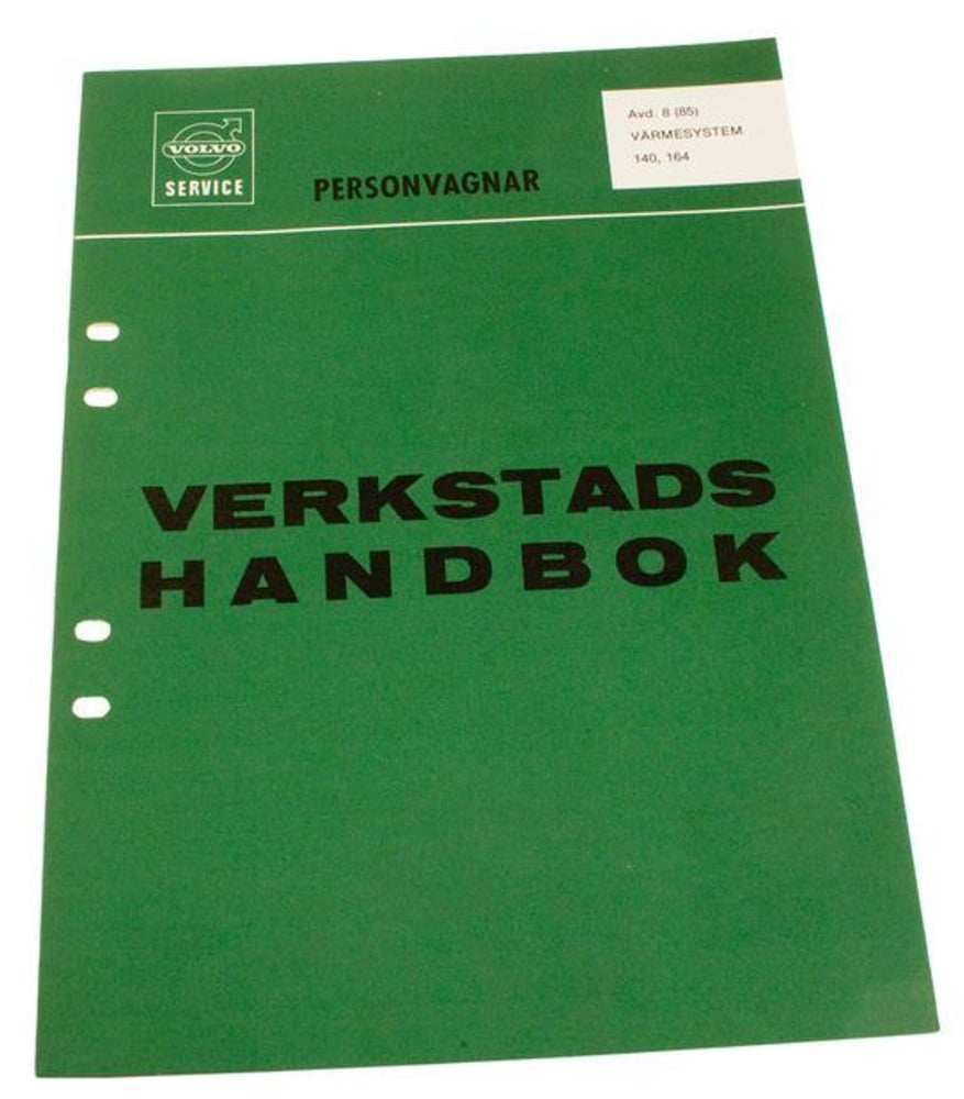 Verkstadsbok Värmesystem till Volvo 140, 164 Svenska