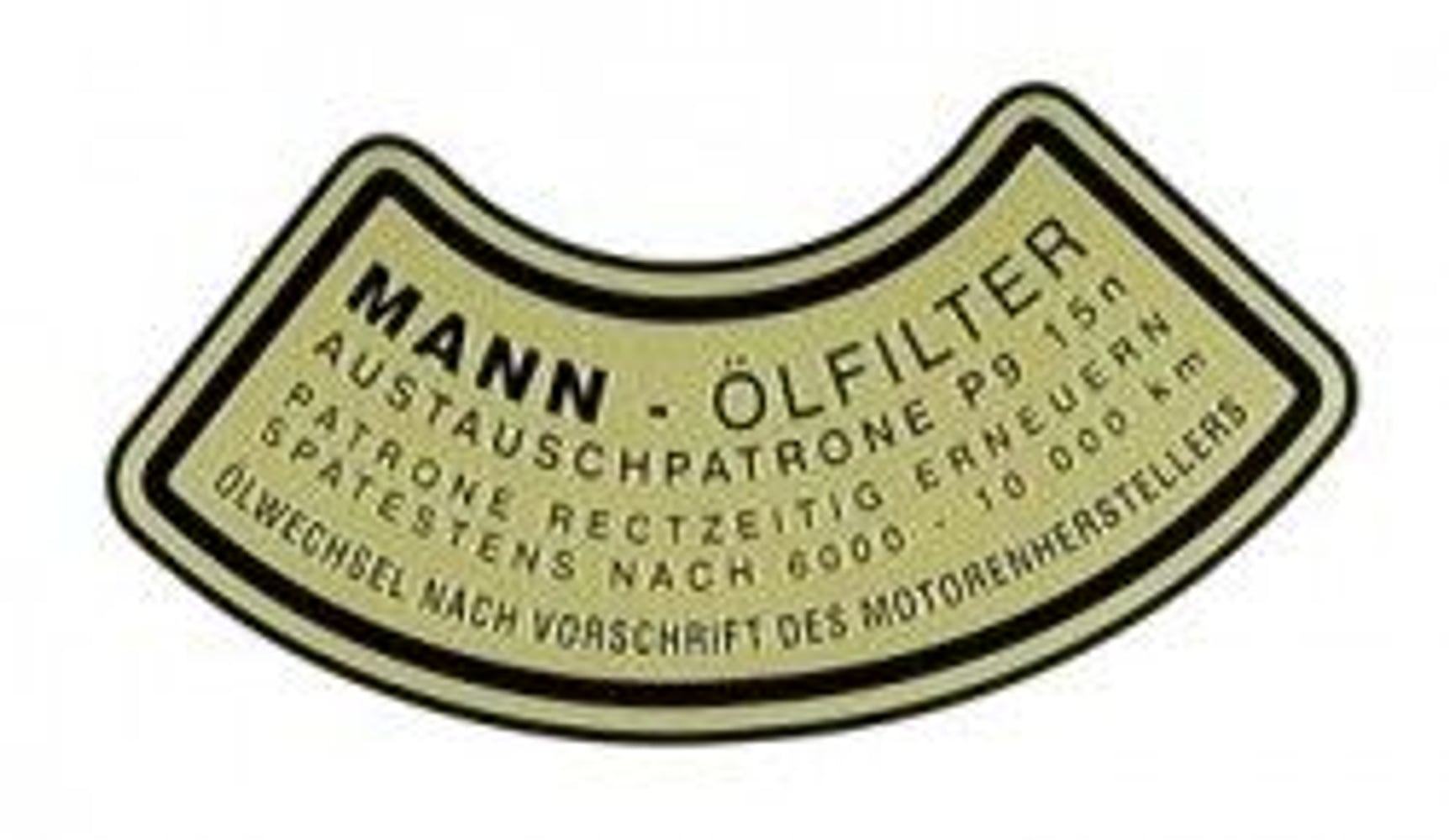 Dekal oljefilter till Volvo B4B "Mann" — bild 1 av 2