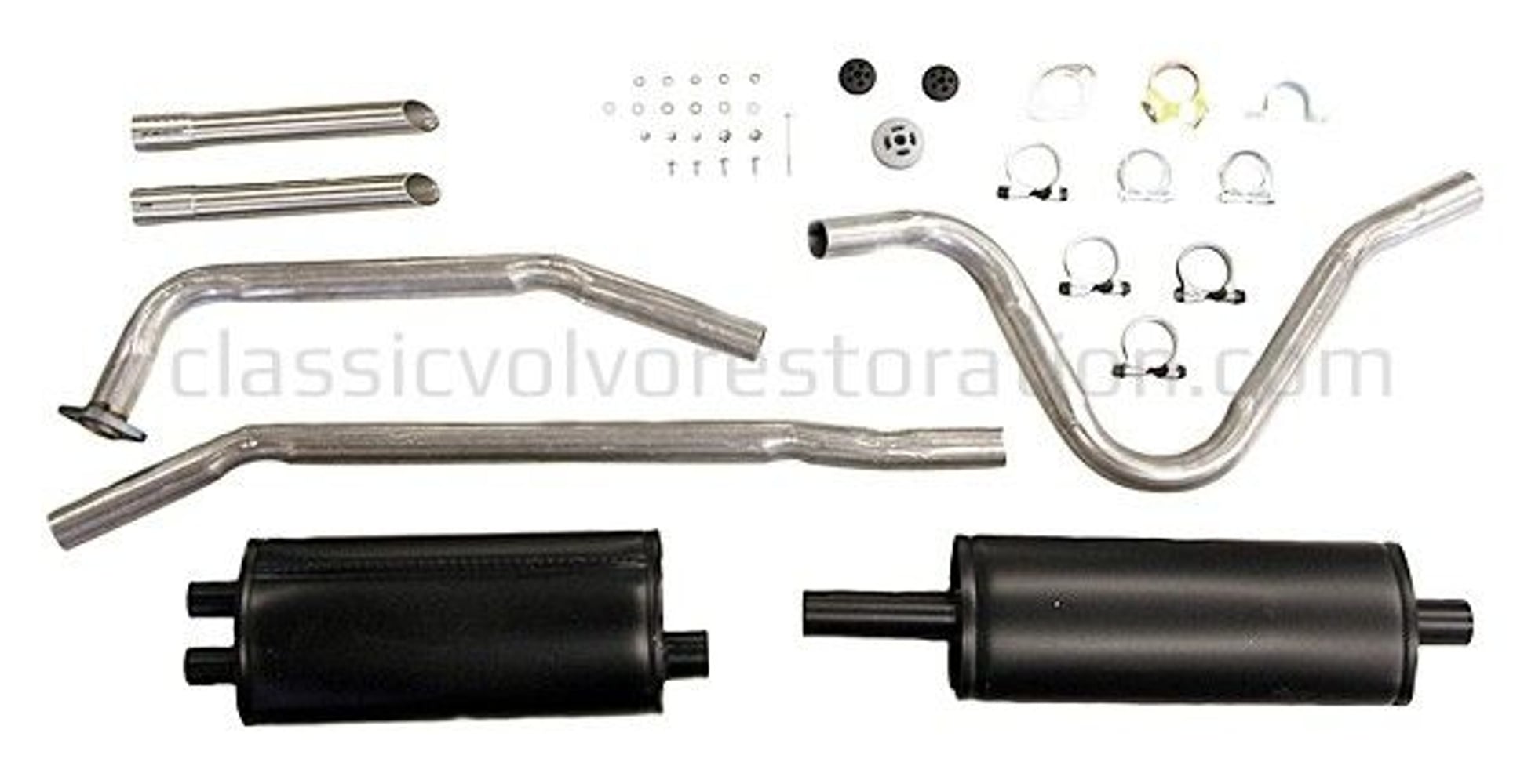 Avgassystem enkelt rör till Volvo 1800, 1961-65