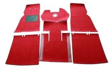 Mattsats till Volvo Duett 210, röd textil