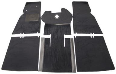 Mattsats till Volvo PV444, svart textil