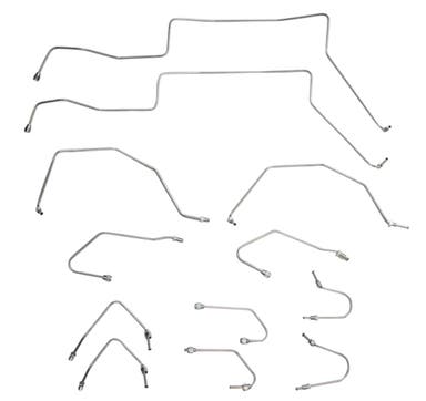 Bromsrörssats framaxel till Volvo 1800E, 1800ES 1969-1973, vänsterstyrd