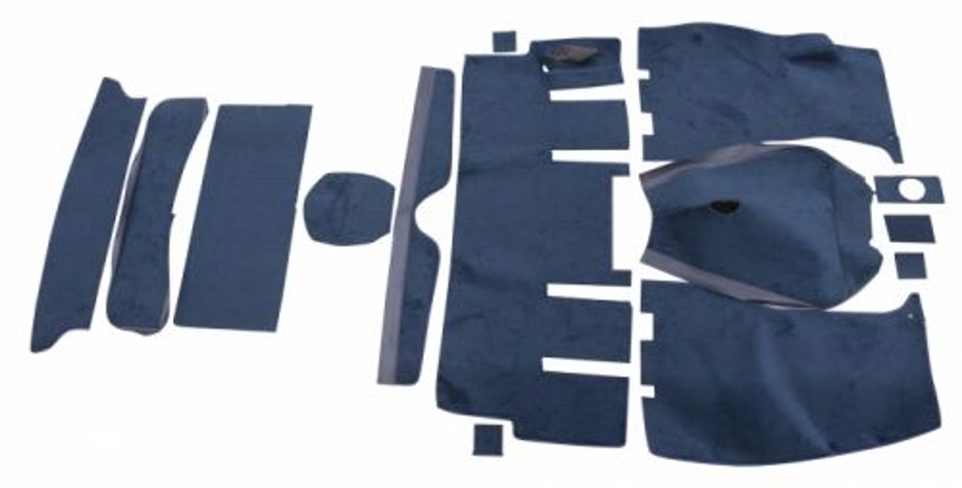 Mattsats till Volvo 1800E 1972, blå textil