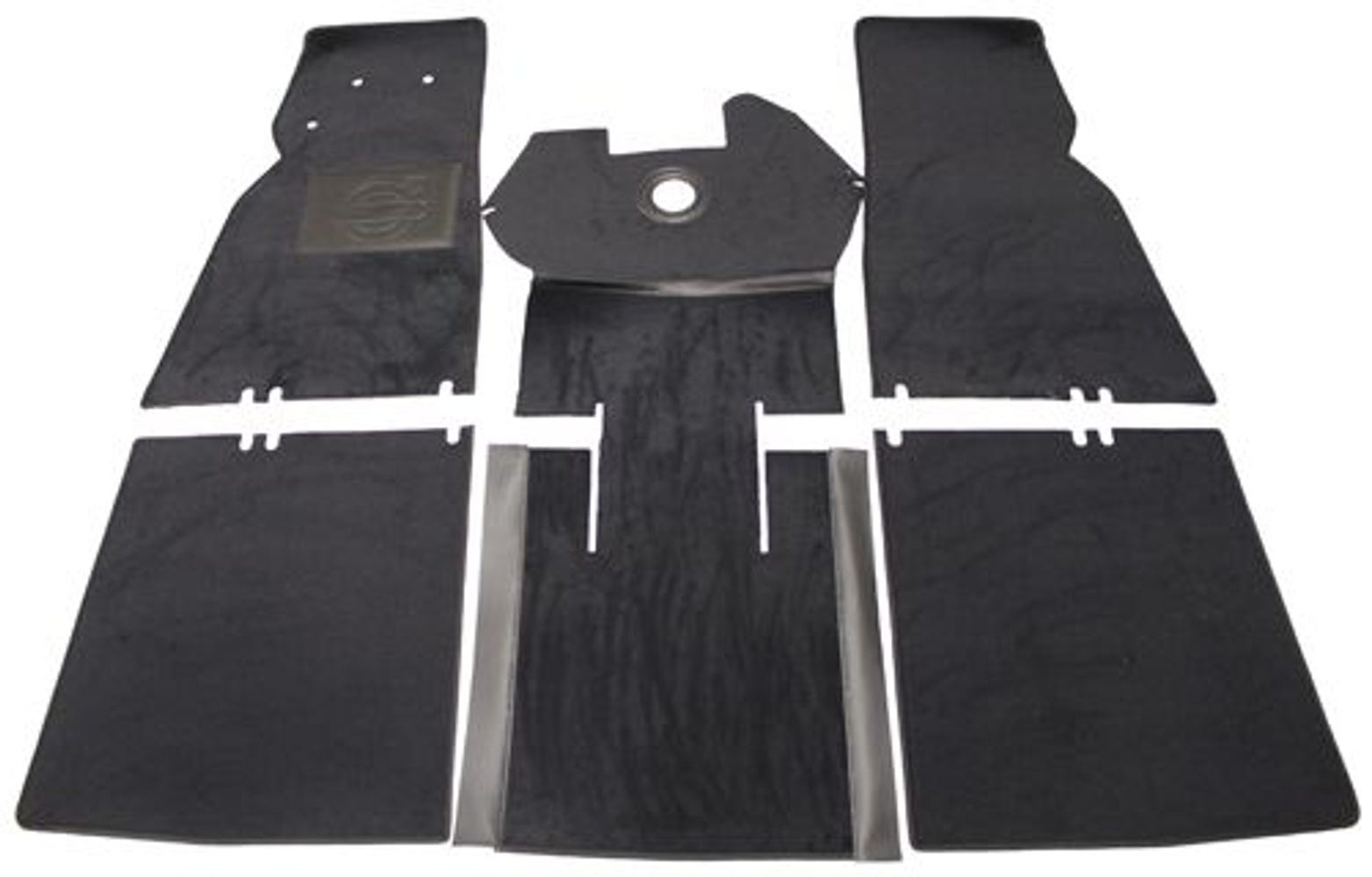 Mattsats till Volvo PV444, svart textil