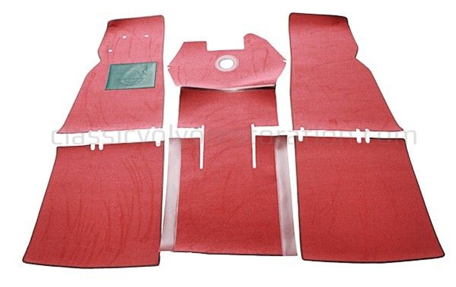 Mattsats till Volvo PV 444 röd textil