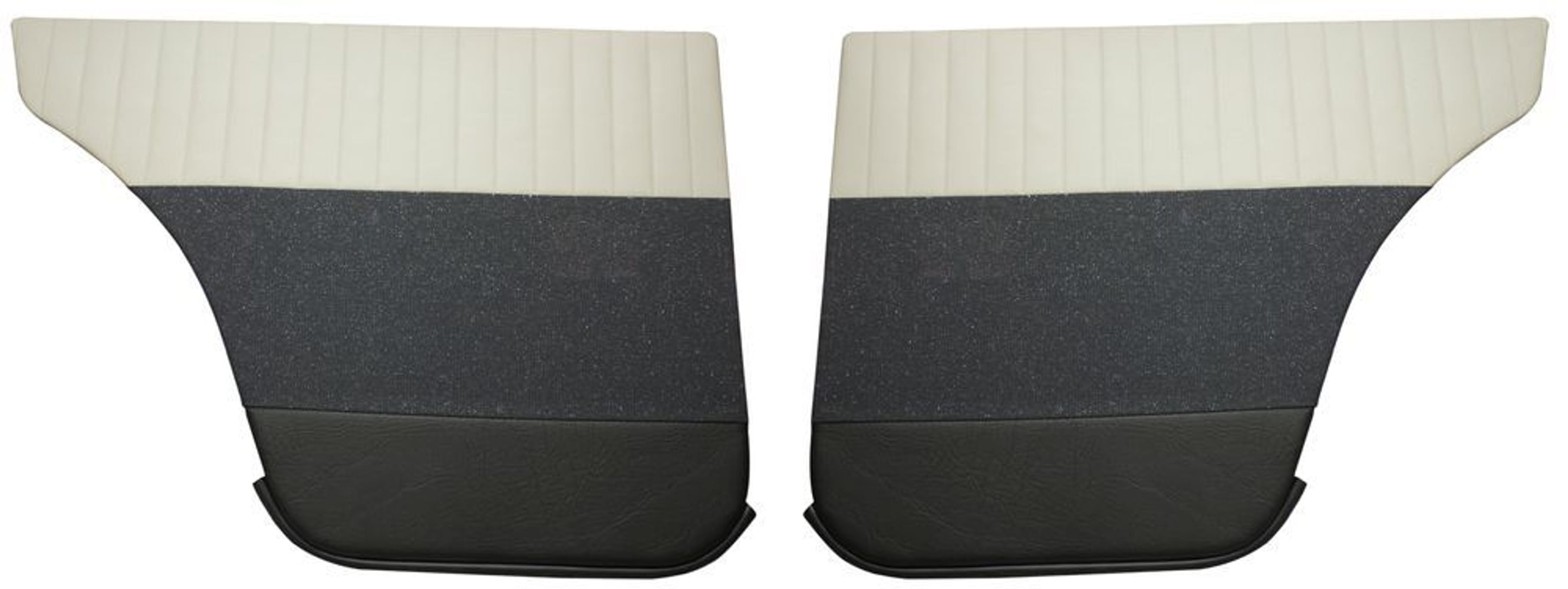 Dörrpaneler bak till Volvo Amazon 4d 1959-60, beige/blåsilver/svart