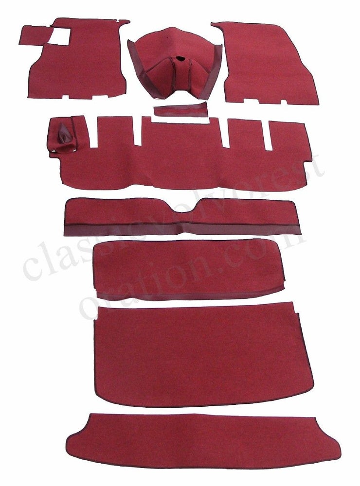 Mattsats till Volvo 1800S 1964-68, röd textil