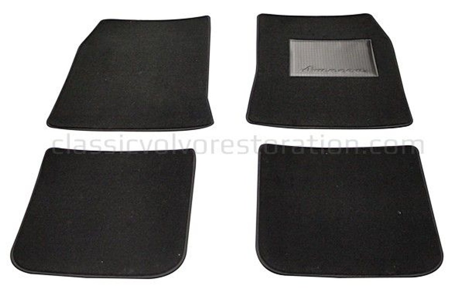 Mattsats Tillbehör till Volvo Amazon 1962-70, svart textil (högerstyrd) — bild 2 av 2