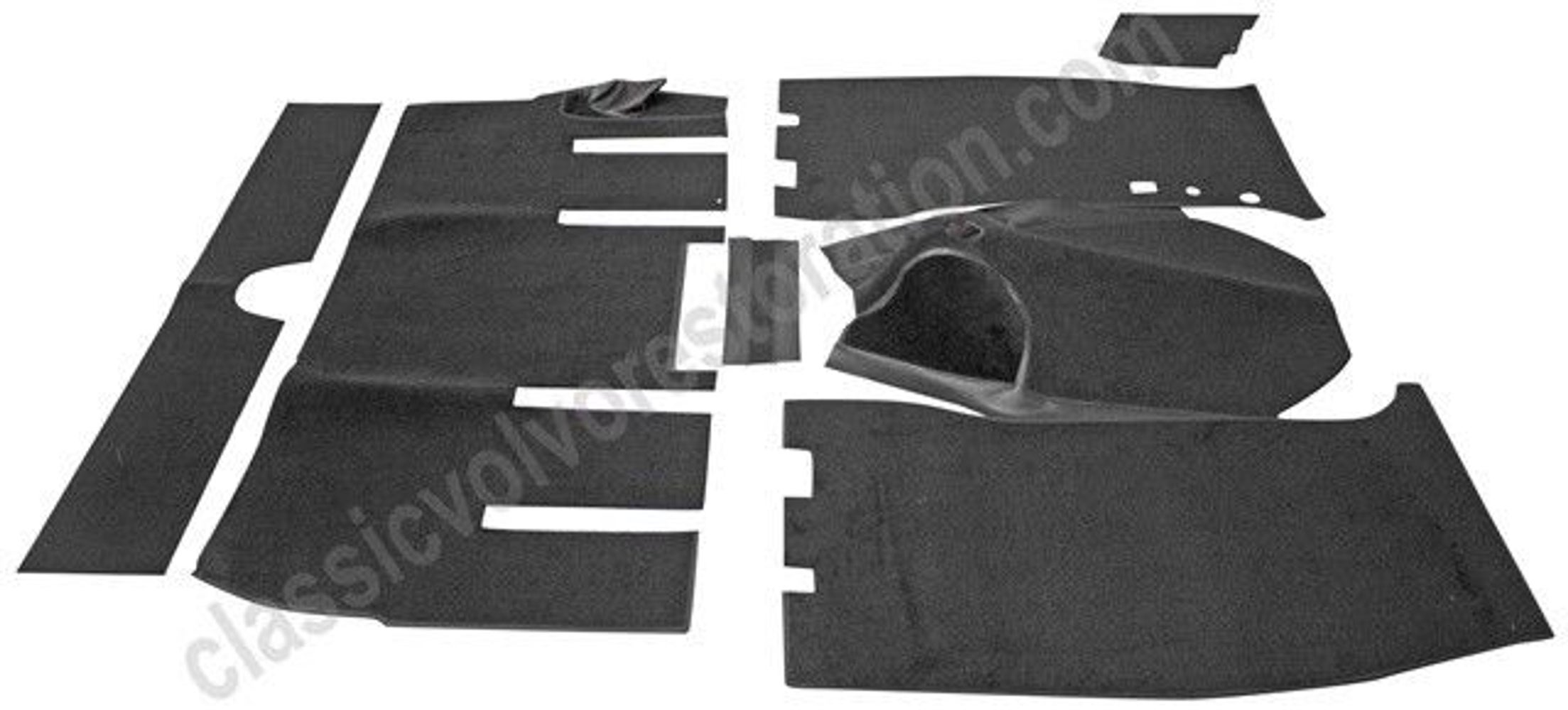 Mattsats till Volvo 1800 1961-62, svart textil