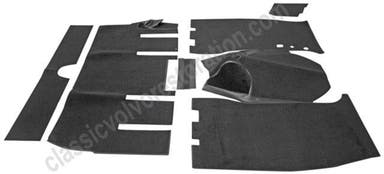Mattsats till Volvo 1800 1961-62, svart textil