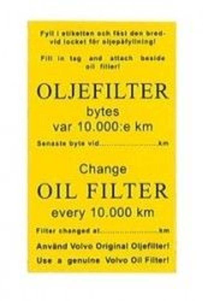 Dekal service oljefilter — bild 1 av 2