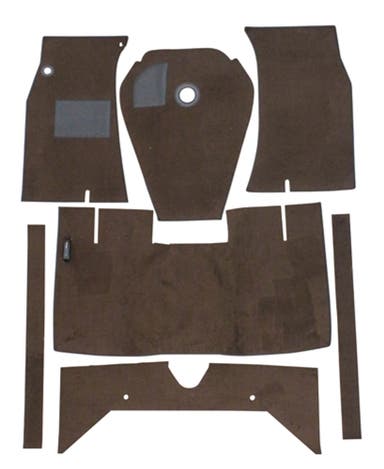 Mattsats till Volvo Amazon 1962-64, brun textil, M/T