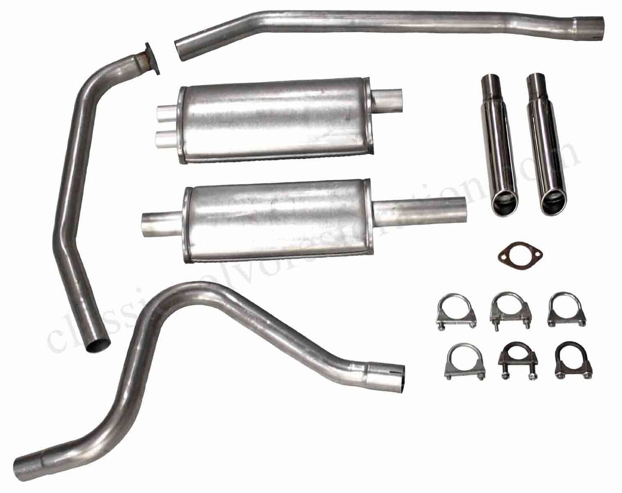 Avgassystem 2" sport enkelt rör till Volvo 1800, 1961-65