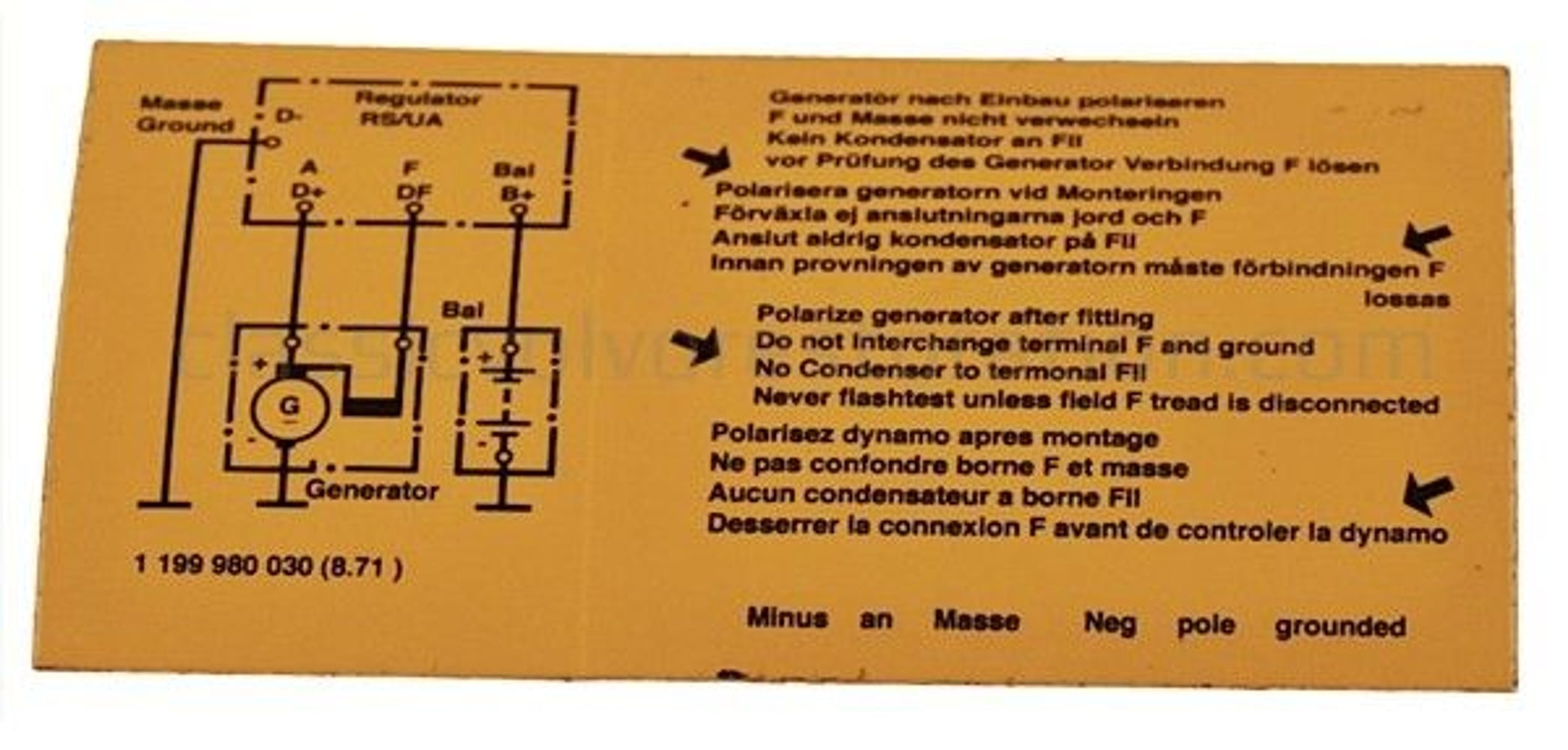 Dekal laddningsrelä 6V — bild 2 av 2