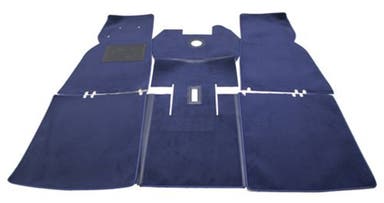 Mattsats till Volvo PV544, blå textil