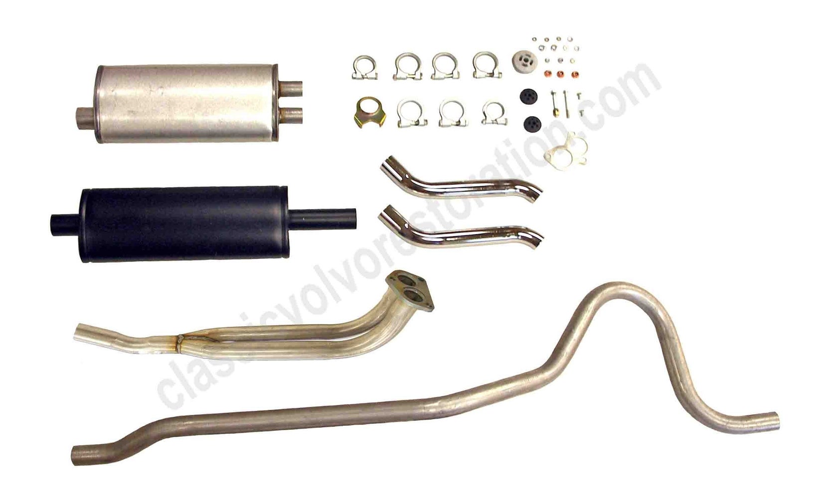 Avgassystem dubbelt rör till Volvo 1800, 1966-69