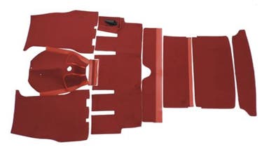 Mattsats till Volvo 1800S, röd textil (högerstyrd)