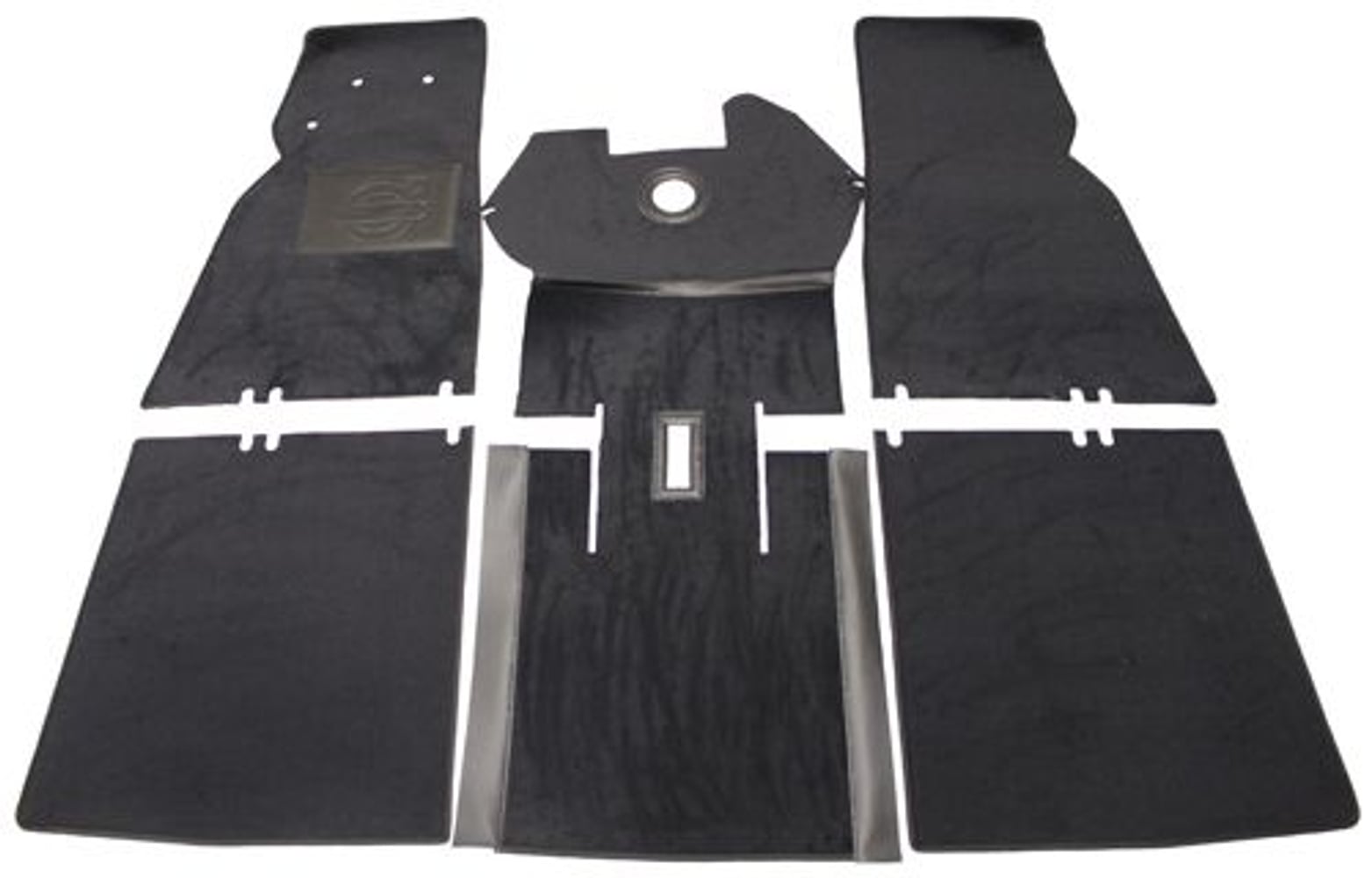 Mattsats till Volvo PV544, svart textil