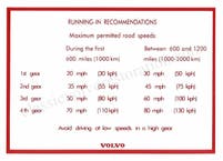 Dekal inkörning till Volvo Amazon, 140 — bild 1 av 2