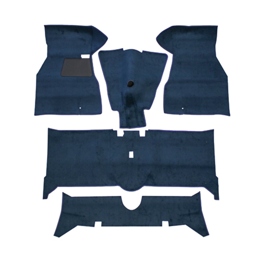 Mattsats till Volvo 140 1972, blå textil