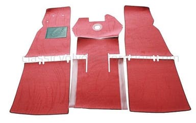 Mattsats till Volvo PV 444 röd textil