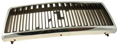 ⚠ KRÄVER MANUELL KONTROLL — emblem-konflikt CVR vs VP. Vid bekräftelse 'utan emblem': 'Grill till Volvo 240, 1986-, krom/svart, utan emblem'