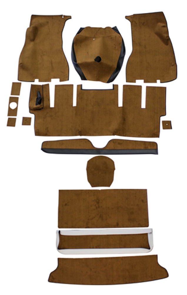 Mattsats till Volvo 1800E 1972, brun textil