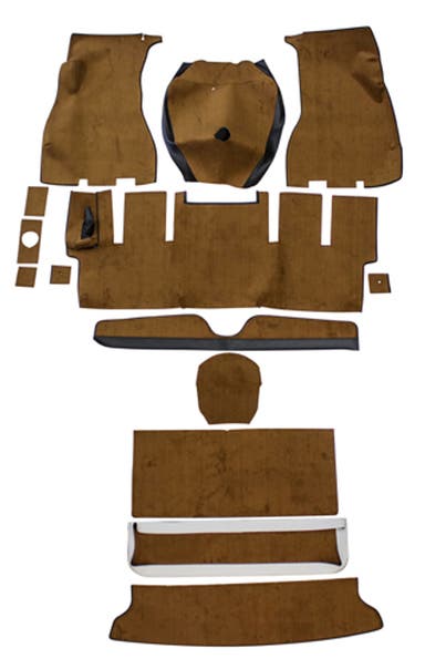 Mattsats till Volvo 1800E 1972, brun textil