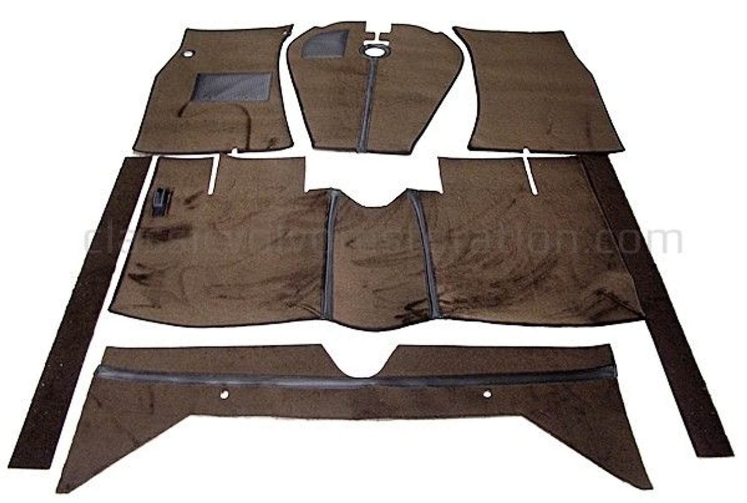 Mattsats till Volvo Amazon 1965-70 brun textil