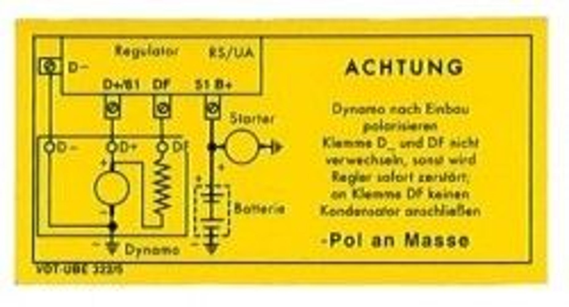Dekal laddningsrelä 6V — bild 1 av 2