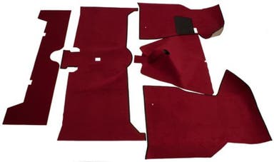 Mattsats till Volvo 140 1972, röd textil