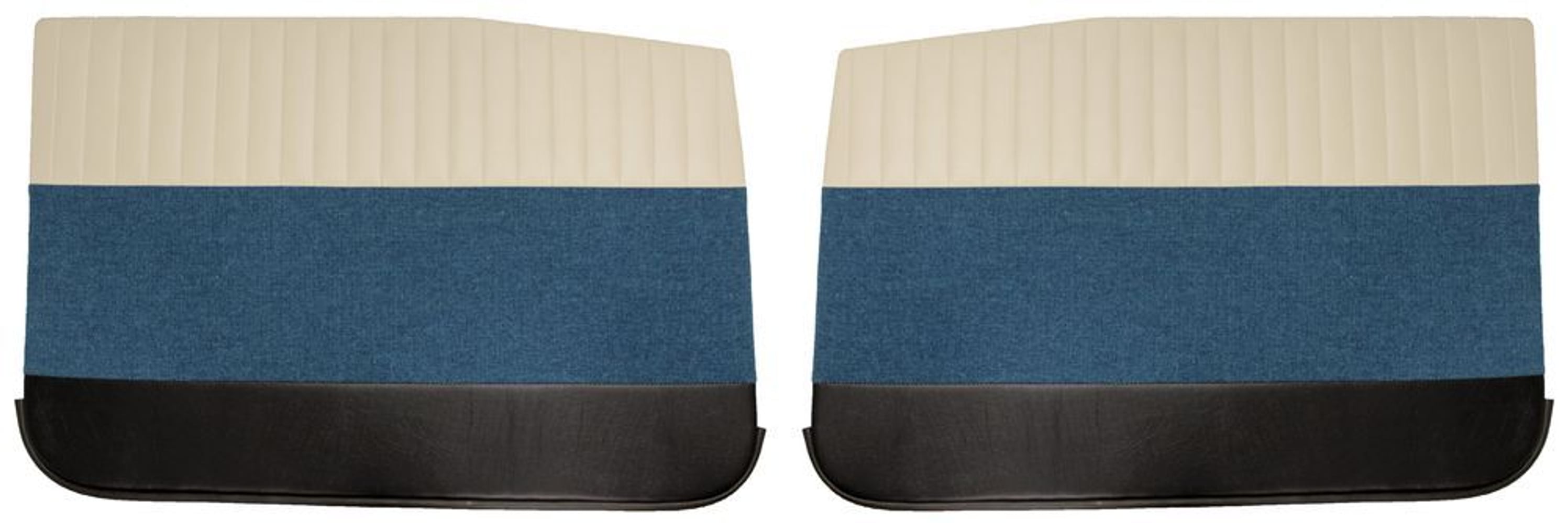 Dörrpaneler fram till Volvo Amazon 4d 1959-60, beige/turkos/svart