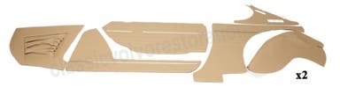 Panelsats till Volvo 1800E beige/brun