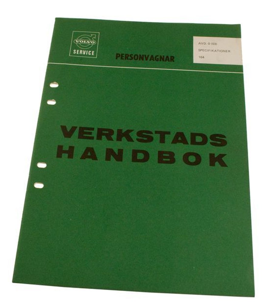Verkstadsbok Specifikationer Volvo 164 Svenska