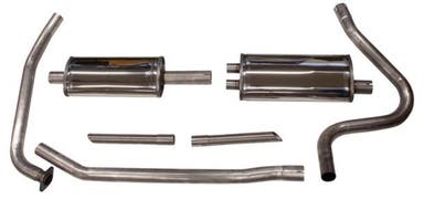 Avgassystem 2" enkelrör rostfritt till Volvo 1800, 1961-65