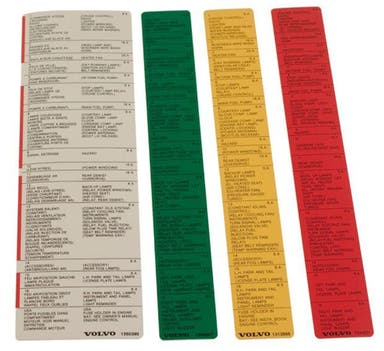 Dekalsats till Volvo 240, 245, 260, 262, 265, 265 1979-84 (fransk & eng text)
