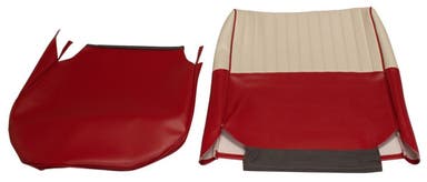 Klädsel framsäte till Volvo Amazon 4d 1959-60 US röd/beige