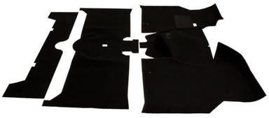 Mattsats till Volvo 140 1972, svart textil