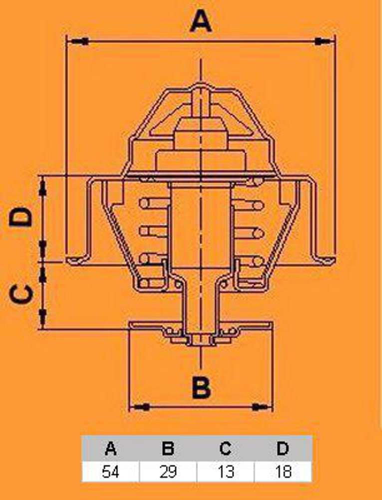 Termostat B19, B21, B23, B200, B230 (92°C) till Volvo 240, 740, 760, 780, 940, 960 — bild 2 av 3