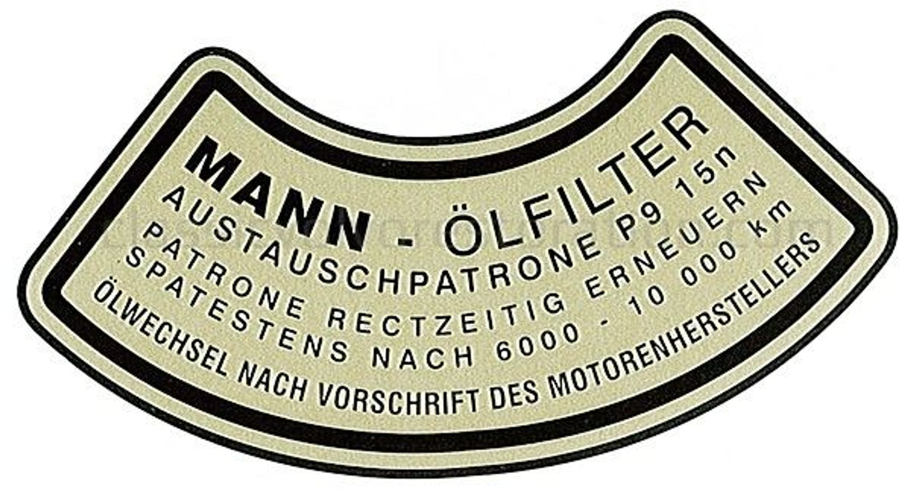 Dekal oljefilter till Volvo B4B "Mann" — bild 2 av 2